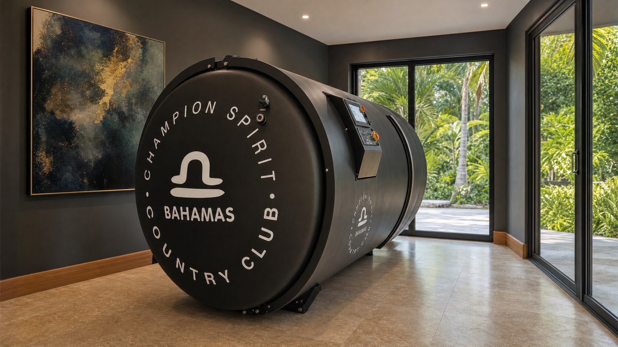 Hyperbaric oxygen chamber at Champion Spirit Country Club Nassau Bahamas